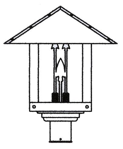 16&#34; timber ridge post mount with arrow filigree