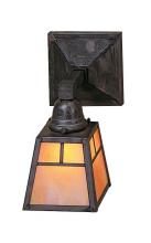 Arroyo Craftsman AS-1TOF-BK - a-line shade one light sconce with t-bar overlay