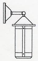 Arroyo Craftsman BB-7LWGW-AB - 7" berkeley long body wall mount - wet rated