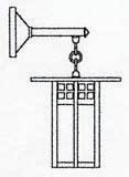 Arroyo Craftsman GB-9SAOF-RB - 9" glasgow wall mount with straight arm