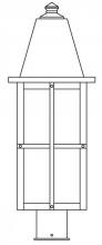 Arroyo Craftsman HP-8LGW-RC - 8" hartford long body post mount