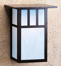 Arroyo Craftsman HS-12DTTN-MB - 12" huntington sconce with roof and double t-bar overlay