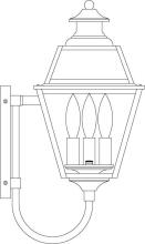 Arroyo Craftsman INB-8GRCS-RB - 8" inverness wall mount with glass roof