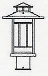 Arroyo Craftsman KP-9F-P - 9" kennebec post mount