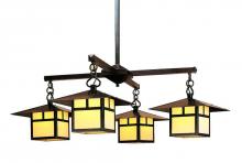 Arroyo Craftsman MCH-12/4EM-AC - 12" monterey 4 light chandelier without overlay (empty)