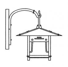 Arroyo Craftsman PDB-9GRC-RC - 9" pagoda wall bracket