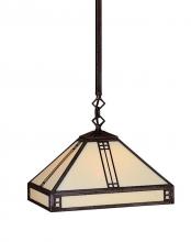 Arroyo Craftsman PSH-12WO-VP - 12" prairie stem hung pendant