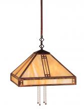 Arroyo Craftsman PSH-15RM-RB - 15" prairie stem hung pendant