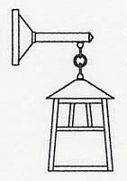 Arroyo Craftsman RB-8RM-BZ - 8" raymond wall mount