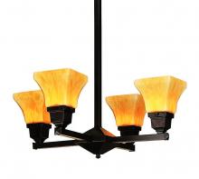 Arroyo Craftsman RCH-4U-VP - ruskin 4 light chandelier - shades up