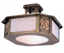 Arroyo Craftsman SCCM-15RM-BZ - 15" saint clair inverted semi-flush ceiling mount