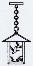 Arroyo Craftsman TRH-9GSM-RC - 9" timber ridge pendant with goose filigree