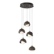 Hubbardton Forge 131125-SKT-STND-14-05-GG0711 - Brooklyn 5-Light Double Shade Pendant