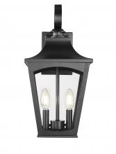 Millennium 10921-PBK - Curry 2-Light Outdoor Wall Sconce Powder Coated Black