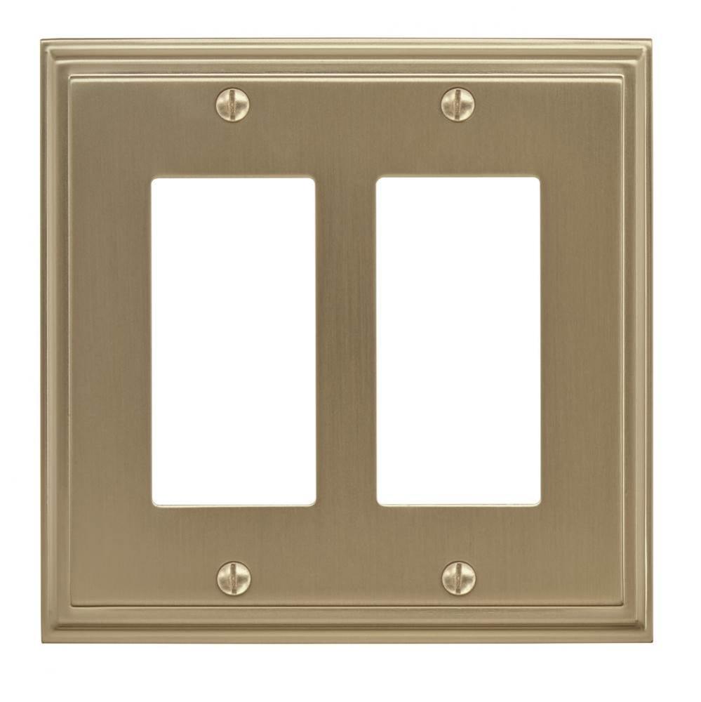 Mulholland 2 Rocker Golden Champagne Wall Plate