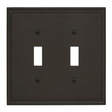 Amerock BP36515BBR - Mulholland 2 Toggle Black Bronze Wall Plate