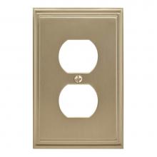 Amerock BP36522BBZ - Mulholland 1 Receptacle Golden Champagne Wall Plate