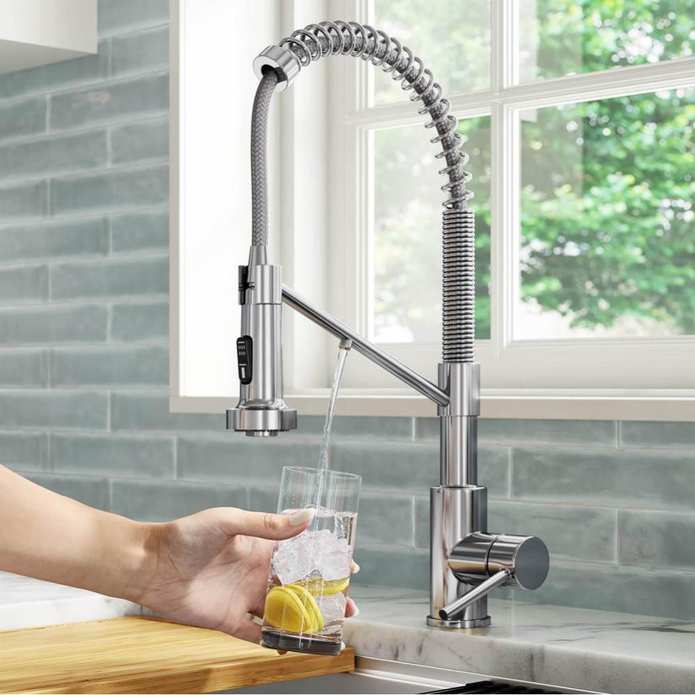 Bolden 2-in-1 Commercial Style Pull-Down Single Handle Water Filter Kitchen Faucet for Reverse Osm