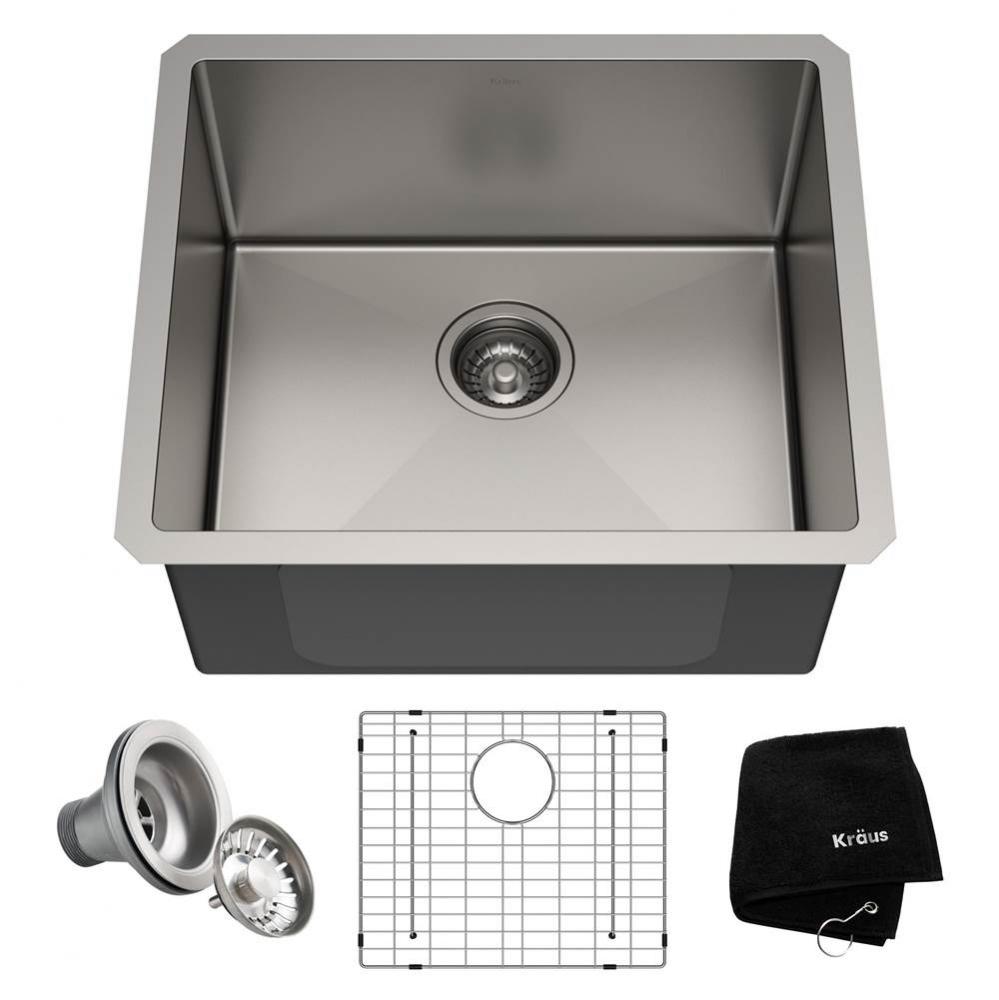 Standart PRO 21-inch 16 Gauge Undermount Single Bowl Stainless Steel Kitchen Sink