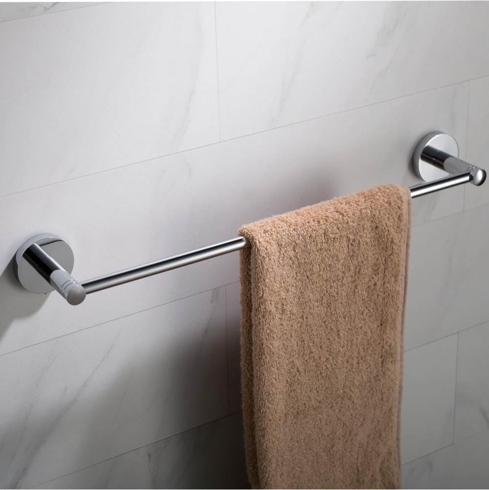 Elie 18-inch Bathroom Towel Bar, Chrome Finish