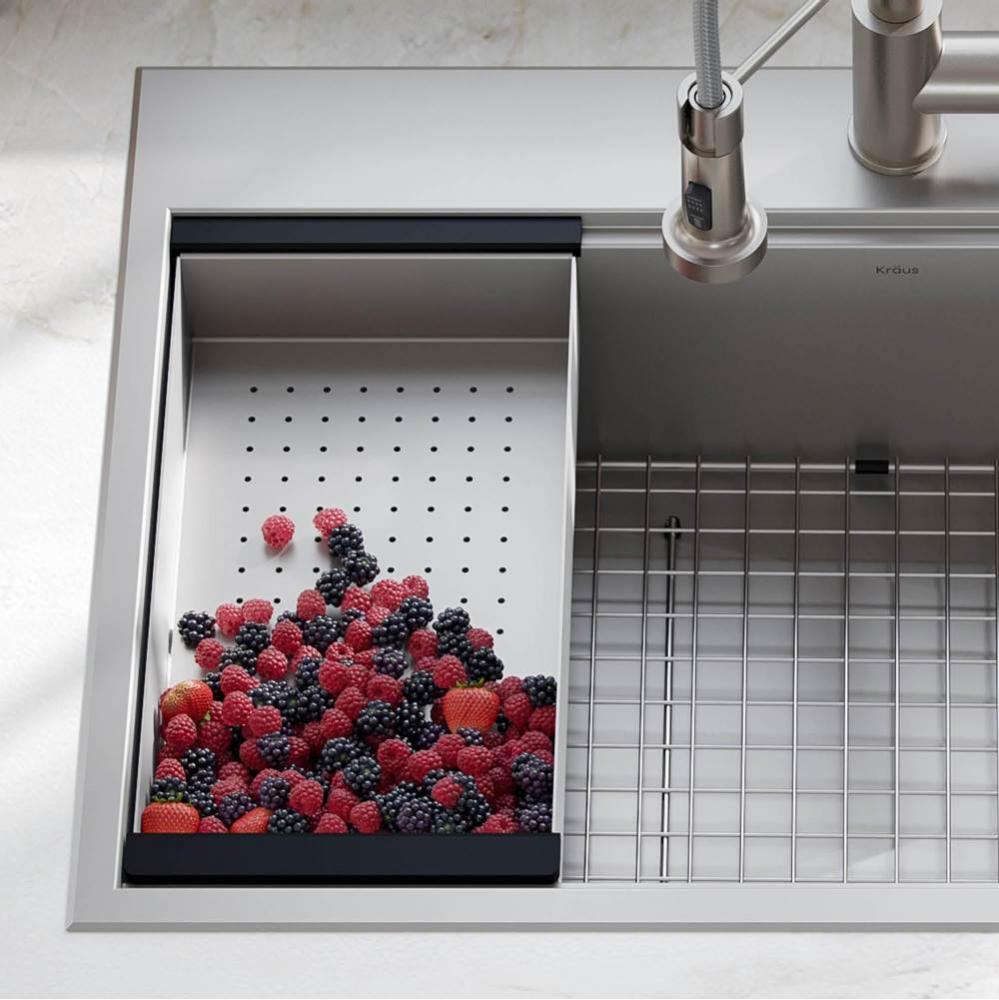 Stainless Steel Colander for Workstation Kitchen Sink