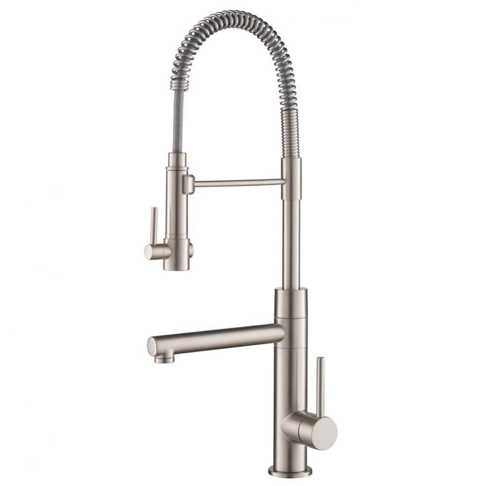 Artec Pro Spot Free Stainless Steel Finish 2-Function Commercial Style Pre-Rinse Kitchen Faucet wi