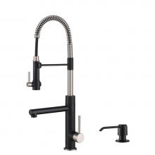 Kraus KPF-1603SFSMB-KSD-32MB - Artec Pro Spot Free Finish Commercial Style Kitchen Faucet with Soap Dispenser, Stainless Steel/Ma