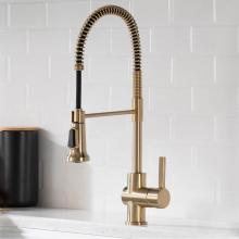 Kraus KPF-1690SFACB - Britt Commercial Style Kitchen Faucet in Spot Free Antique Champagne Bronze