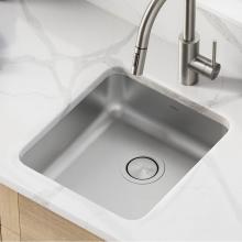 Kraus KA1AS17B - KRAUS Dex 17 in. Undermount 16 Gauge Antibacterial Stainless Steel Single Bowl ADA Kitchen Sink