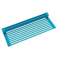 Kraus KRM-10AQ - Multipurpose Over-Sink Roll-Up Dish Drying Rack in Aqua