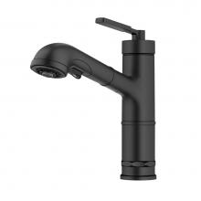 Kraus KPF-4103MB - Allyn Industrial Pull Out Single Handle Kitchen Faucet In Matte Black