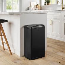 Kraus KTCS-10MB - KRAUS GarbagePro Rectangular 13 Gallon Touchless Motion Sensor Trash Can in Matte Black Finish wit