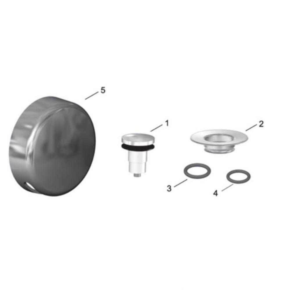 Quicktrim Innovator Foot Actuated Trim Kit Brushed Nickel