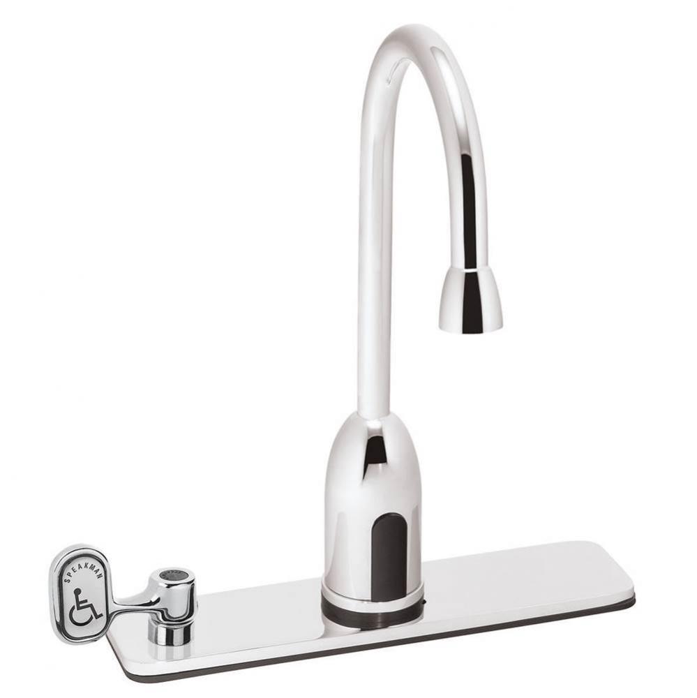 SensorFlo Gooseneck S-9127-CA-E Battery Powered Sensor Faucet