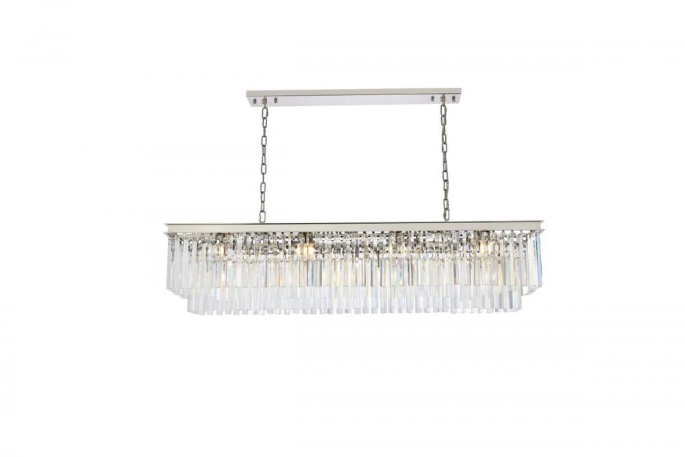 Sydney 12 light polished nickel Chandelier Clear Royal Cut Crystal