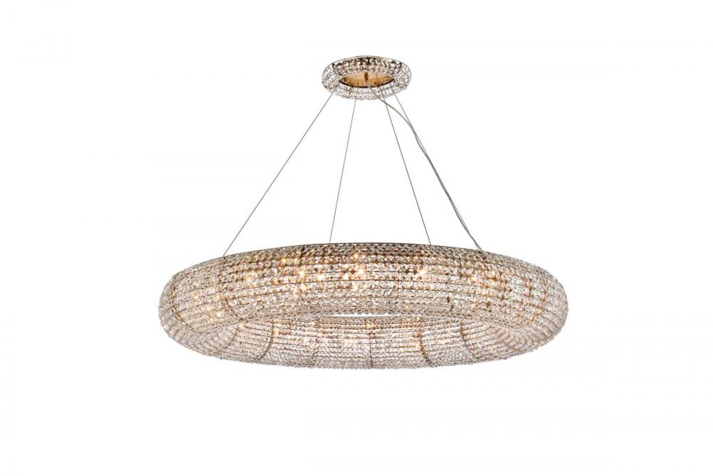 Paris 20 Light Brass Chandelier Clear Royal Cut Crystal