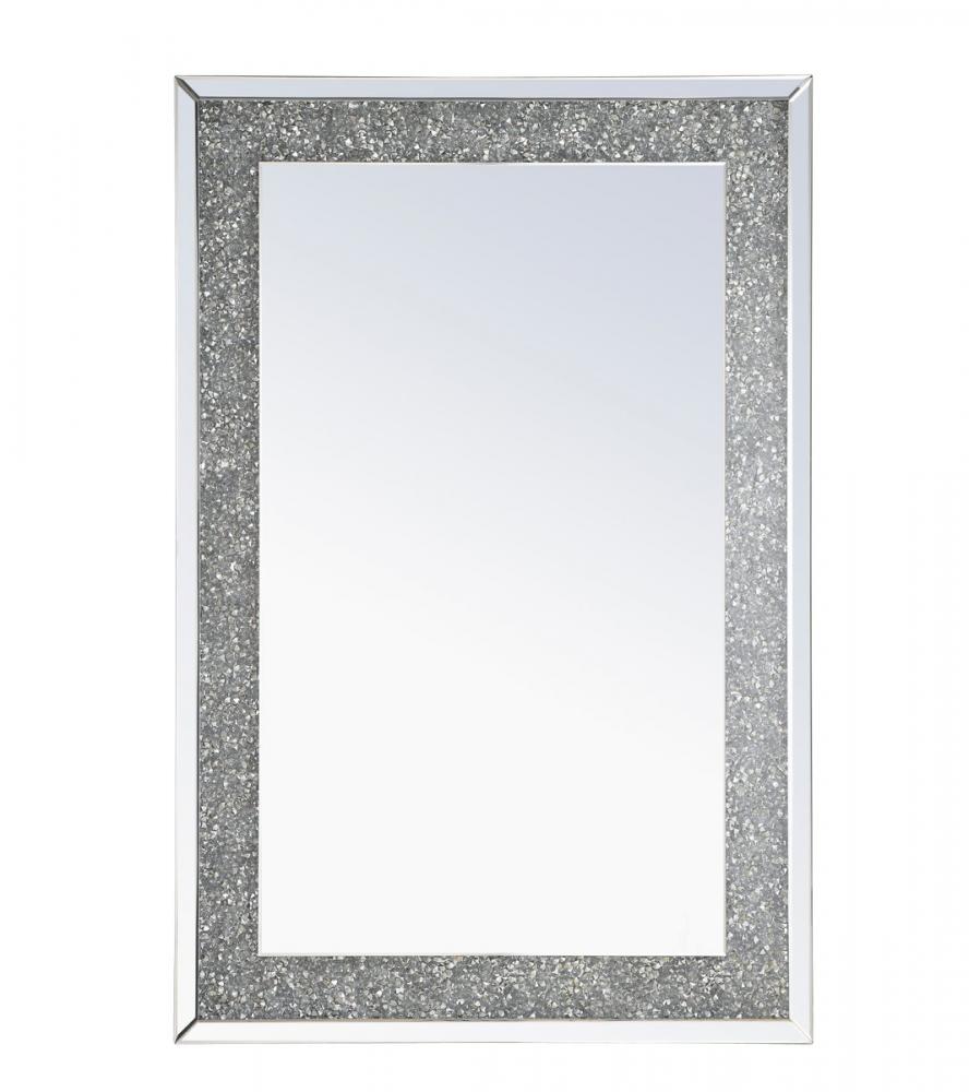 31.5 Inch Rectangle Crystal Mirror In Clear Finish