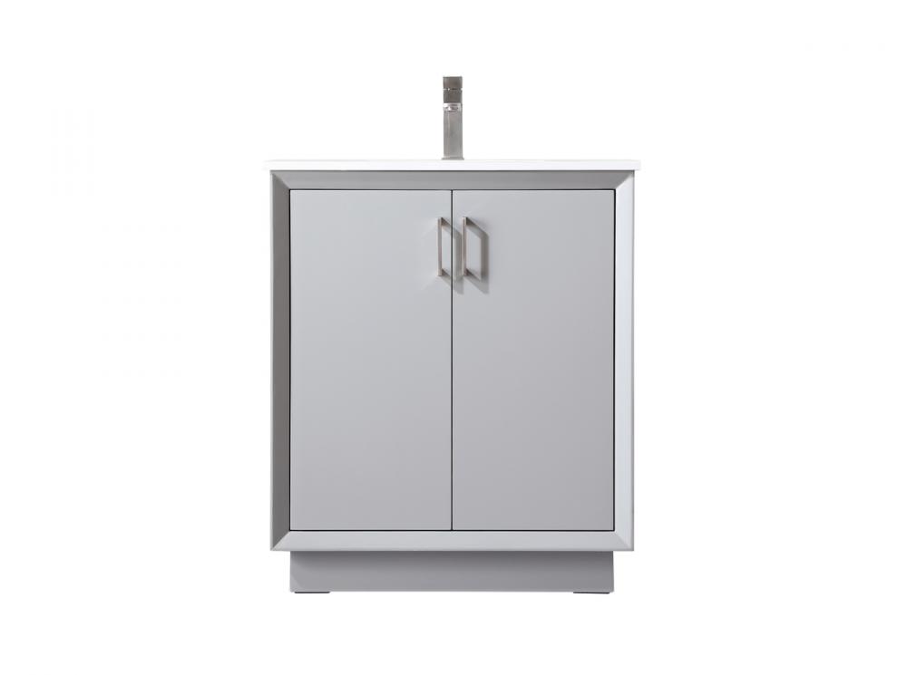 30 Inch SIngle Bathroom Vanity In Grey