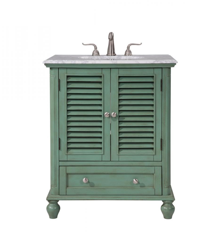 30 In.Single Bathroom Vanity Set In Vintage Mint