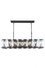 Elegant 1212D53FB - Monaco 16 light Flat Black (Matte) Chandelier Clear Glass Crystal