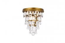 Elegant 1219F9BR/RC - Nordic 1 Light Brass Flush Mount