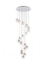 Elegant 3505D20C - Eren 18 Lights Chrome Pendant