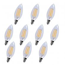 Elegant E12LED111-10PK - LED E12 Candelabra, 3000k, 300 Degree, CRI80, Es, Ul/CUL, 4W, 40w Equivalent, 15000hrs