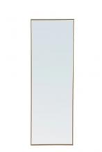 Elegant MR4082BR - Metal frame Rectangle Mirror 18 inch Brass