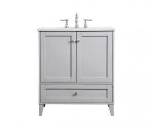 Elegant VF18030GR - 30 inch Single Bathroom Vanity in Grey