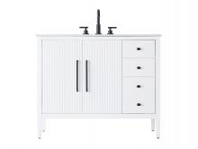 Elegant VF29642WH - 42 inch Single Bathroom Vanity in White