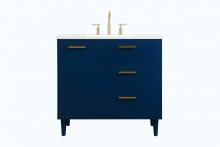 Elegant VF47036MBL - 36 inch bathroom vanity in Blue