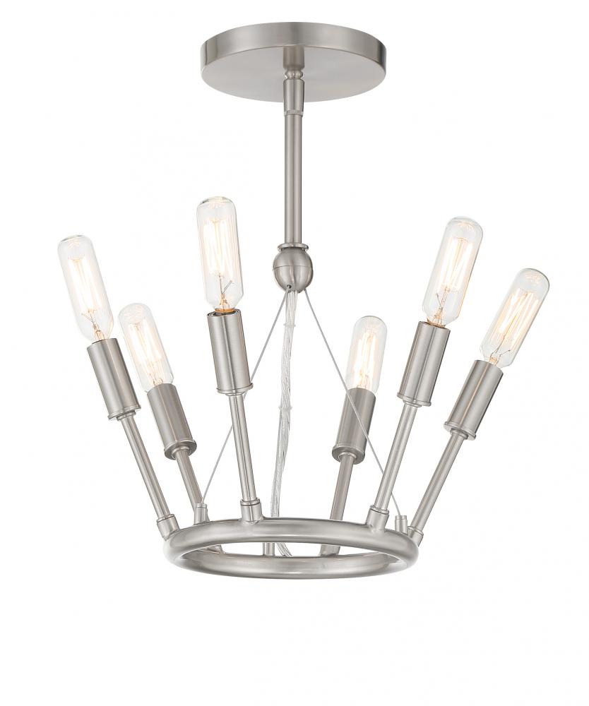 6 LIGHT SEMI FLUSH