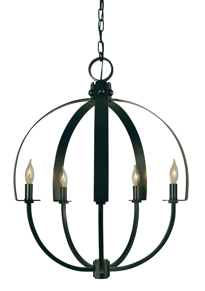 5-Light Matte Black Luna Chandelier