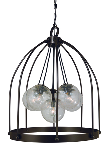 6-Light Satin Pewter Jupiter Chandelier